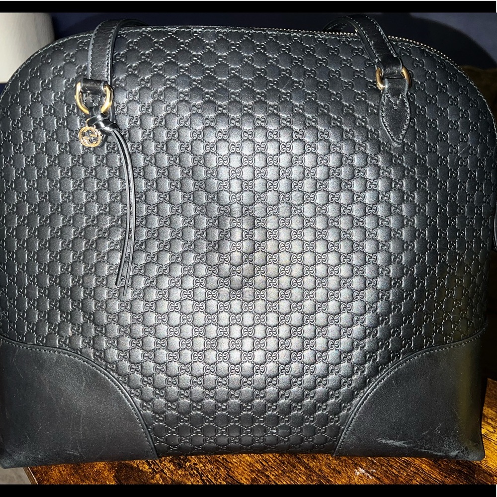 Gucci Dome Microguccissima Black Gg Leather Shoulder Bag